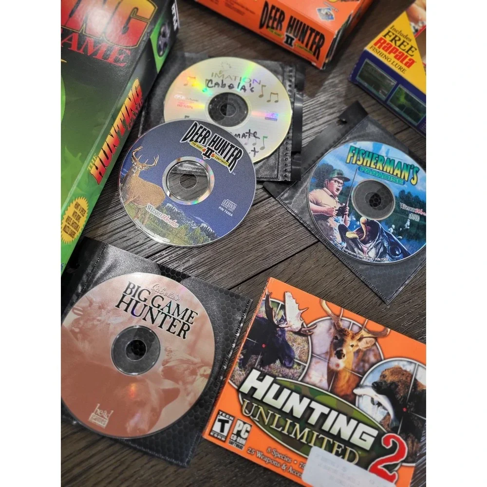 Lot of 10+ Boxes Vintage CD-ROM PC Hunting Games All In Great Condition!!12 Disc